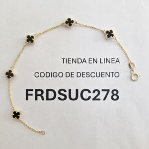 PULSERA ESPECIAL PIEDRAS COLOR 10K 18 CM 2.3 GR (NUEVO)