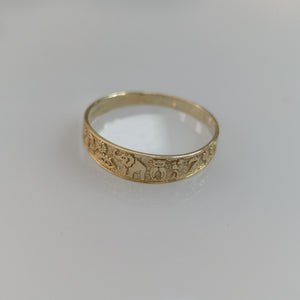 ANILLOS ARGOLLA DE LA SUERTE 10K TALLA 9 1.3 GR (NUEVO)