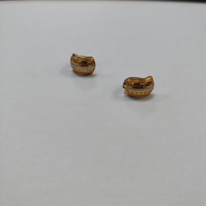 ARRACADAS PAR ORO COMBINADO 14 K 3 GRMS (SEMINUEVO)