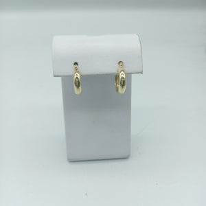 ARETES TEJIDO ARRACADAS LISAS 14K 2.1 GR (NUEVO)