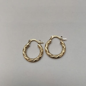 ARETES TEJIDO ARRACADAS ASTRIADAS 14K 2 GR (NUEVO)