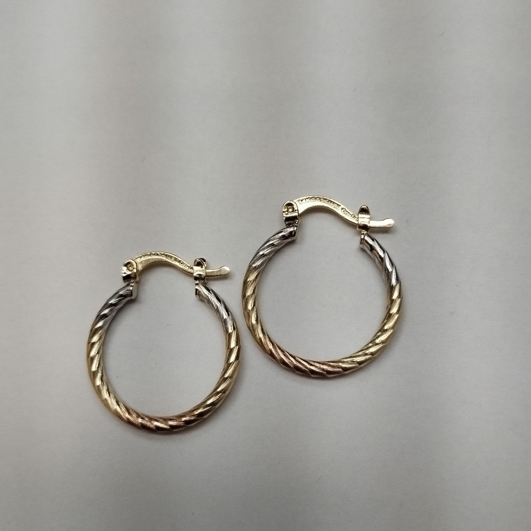 ARETES TEJIDO ARRACADAS TZL COMBINADAS 14K 1.8 GR (NUEVO)