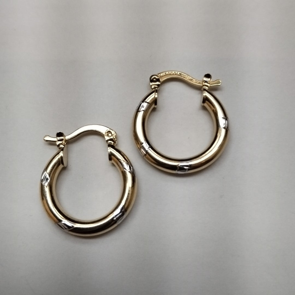 ARETES ARRACADAS COMBINADAS 14K 1.6 GR (NUEVO)
