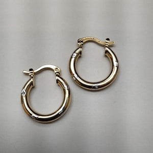 ARETES ARRACADAS COMBINADAS 14K 1.6 GR (NUEVO)