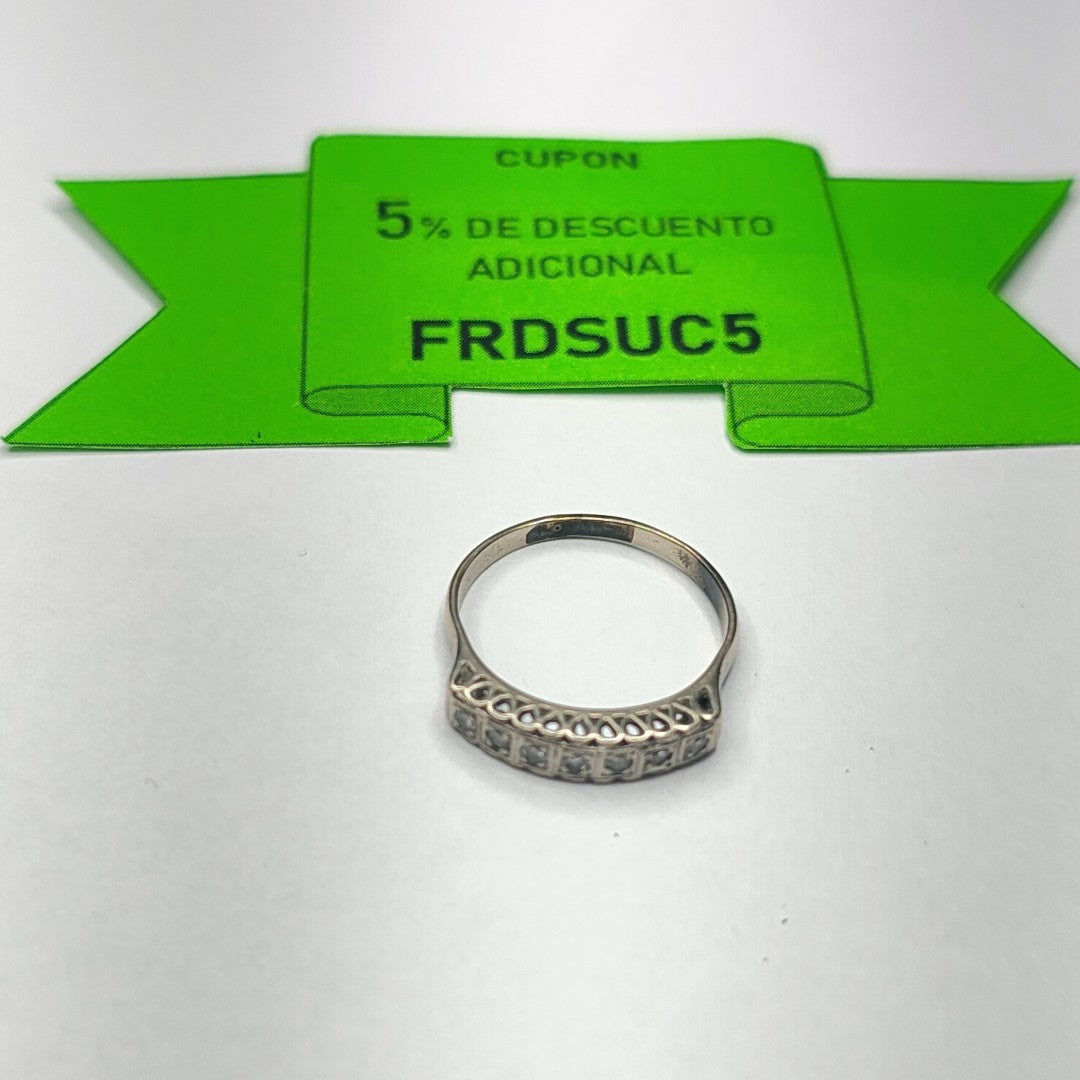 ANILLO ORO BLANCO 10 K 2,00 GRMS (SEMINUEVO)