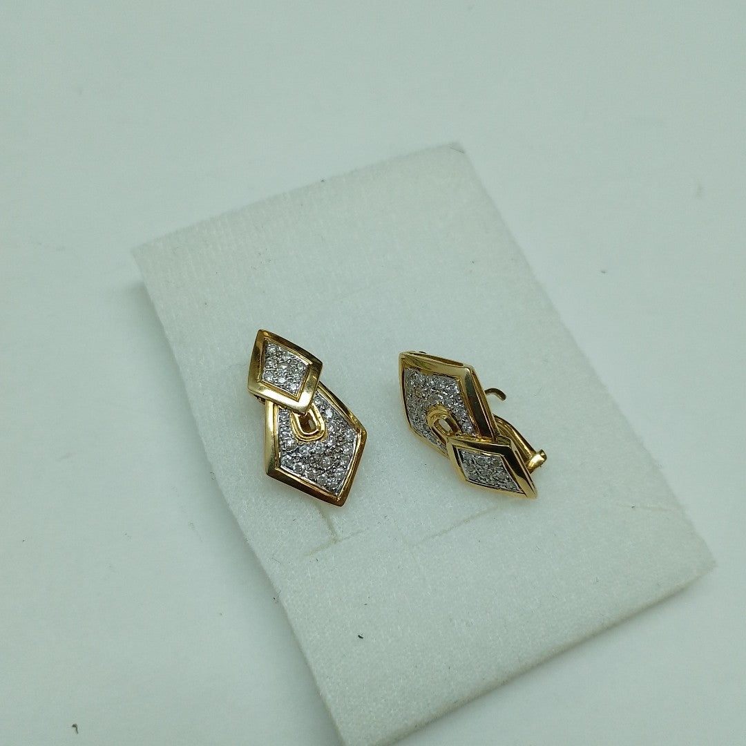 ARETES PAR ORO,RODIADO 14 K 8,50 GRMS (SEMINUEVO)