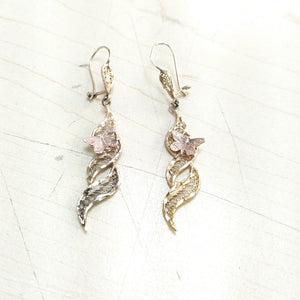 ARETES PAR ORO COMBINADO 10 K 4.4 GRMS (SEMINUEVO)