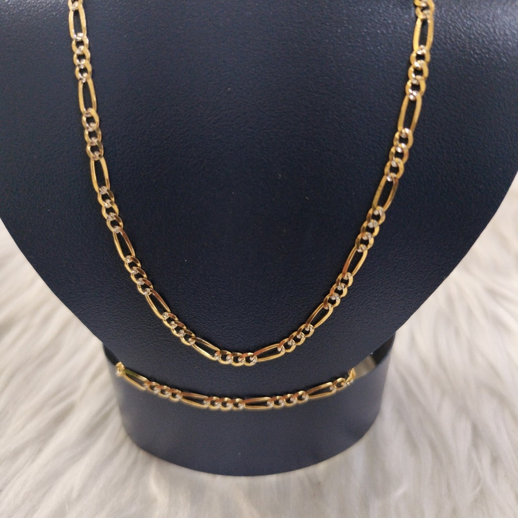 CADENA 3X1 DIAMANTADA 14K 60 CM 5.2 GR (NUEVO)