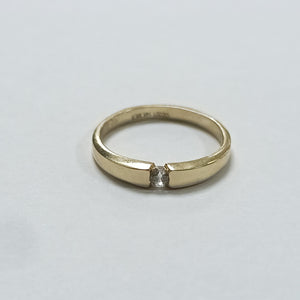 ANILLO ANILLITO SOLITARIO C CIRCONIA 14K 7 TALLA 2.5 GR (NUEVO)