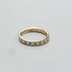 ANILLO ANILLITO C CIRCONIAS COMBINADO 14K 7 TALLA 2.2 GR (NUEVO)