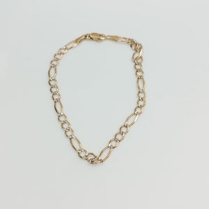 PULSERA 3X1 DIAMANTADA 14K 18 CM 2.7 GR (NUEVO)