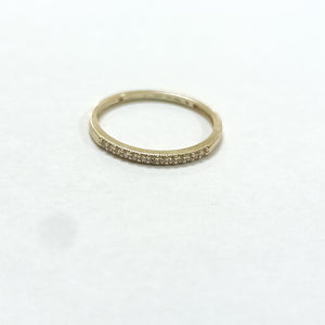 ANILLO ARGOLLA C CIRCONIAS 14K 9 TALLA 1.4 GR (NUEVO)