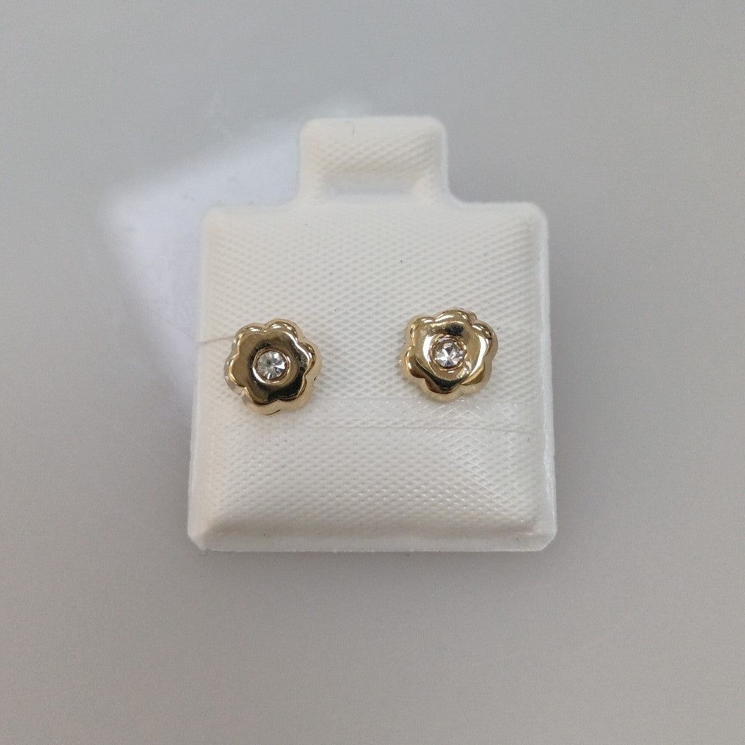 BROQUELES BROQUEL FIG FLOR C CIRCONIA 14K 0.2581 GR (NUEVO)