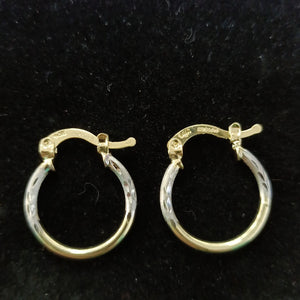 ARETES ARRACADAS COMBINADAS 14K 1.2 GR (NUEVO)