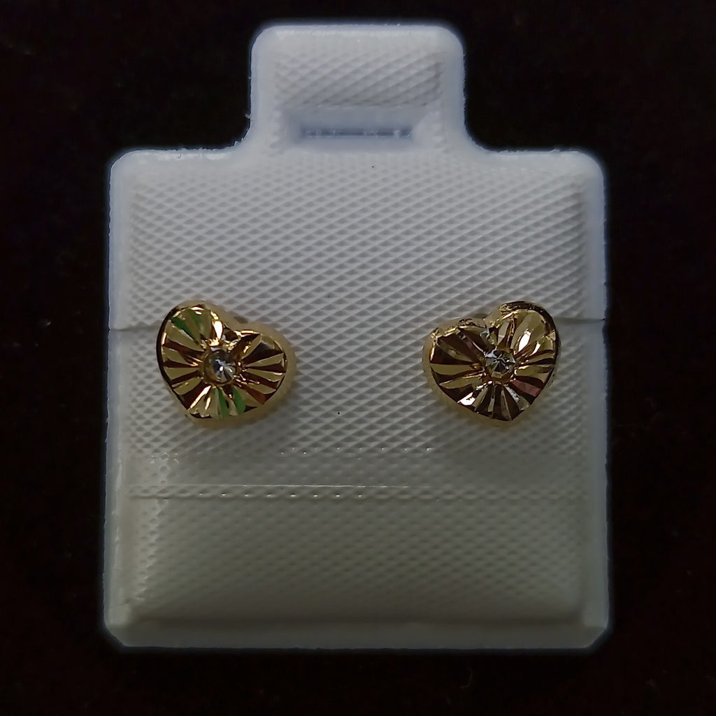 BROQUELES BROQUEL FIG CORAZON C CIRCONIA 14K 0.2603 GR (NUEVO)