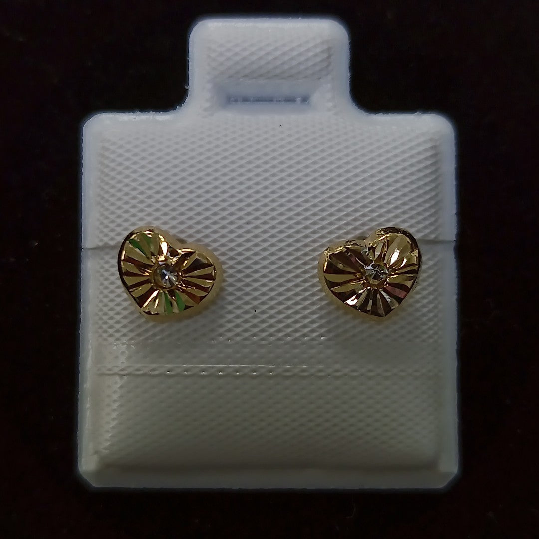 BROQUELES BROQUEL FIG CORAZON C CIRCONIA 14K 0.2603 GR (NUEVO)