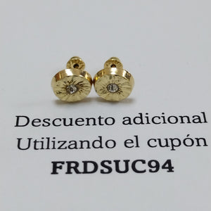 BROQUELES BROQUEL FIG BOTON C CIRCONIA 14K 0.2916 GR (NUEVO)