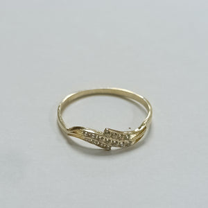 ANILLOS CON CIRCONIAS 14K TALLA 7 0.9 GR (NUEVO)