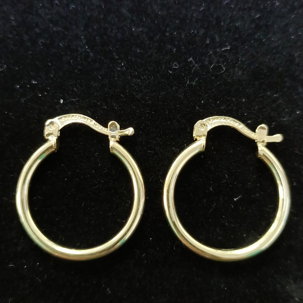 ARETES TEJIDO ARRACADAS LISAS 14K 1.2 GR (NUEVO)