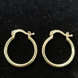 ARETES TEJIDO ARRACADAS LISAS 14K 1.2 GR (NUEVO)