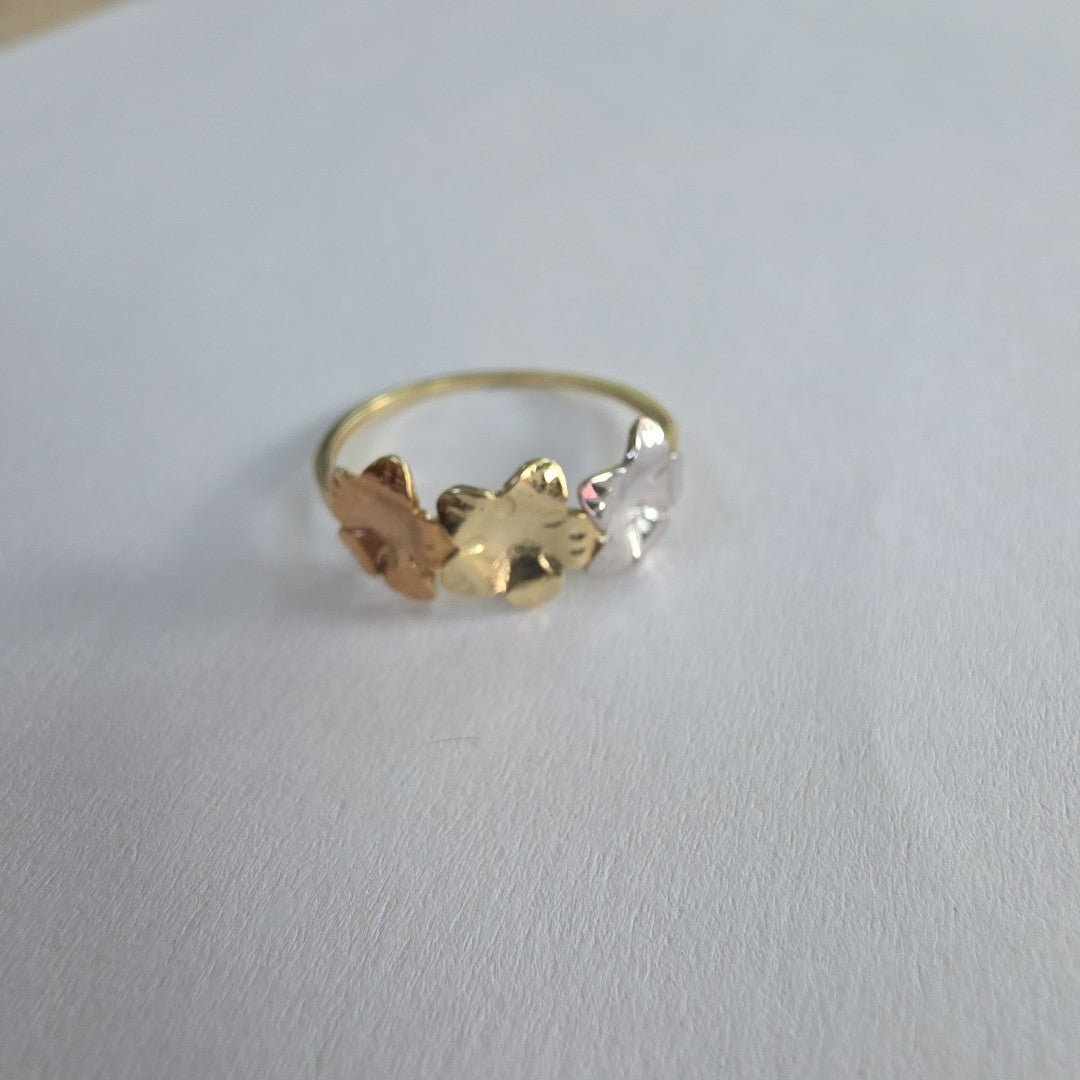 ANILLOS ANILLITO FIG FLORES 10K TALLA 8 1.2 GR (NUEVO)