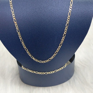 CADENA TEJIDO 3X1 14K 55 CM 2.3 GR (NUEVO)