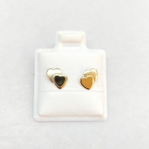 BROQUELES BROQUEL CORAZON DOBLE 14K 0.2171 GR (NUEVO)
