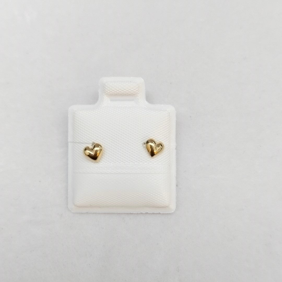 BROQUELES BROQUEL FIG CORAZON LISO 14K 0.1987 GR (NUEVO)