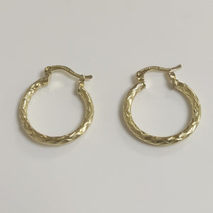 ARETES ARRACADAS LABRADAS 14K 2.1 GR (NUEVO)