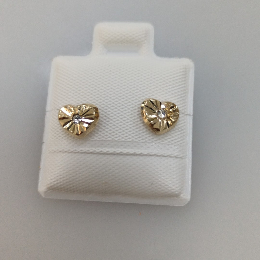 BROQUELES BROQUEL FIG CORAZON C CIRCONIA 14K 0.2603 GR (NUEVO)