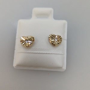 BROQUELES BROQUEL FIG CORAZON C CIRCONIA 14K 0.2603 GR (NUEVO)