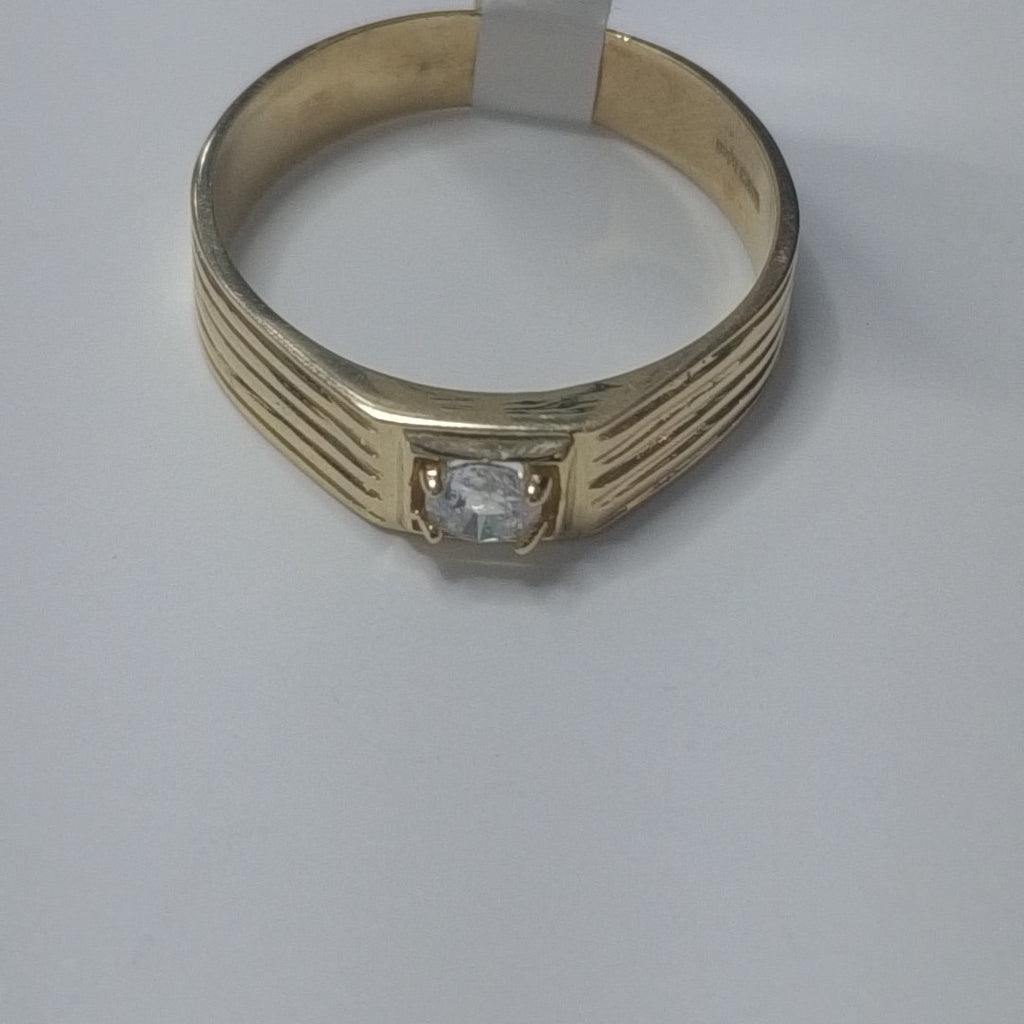 ANILLOS CON CIRCONIAS 14K TALLA 11 4 GR (NUEVO)