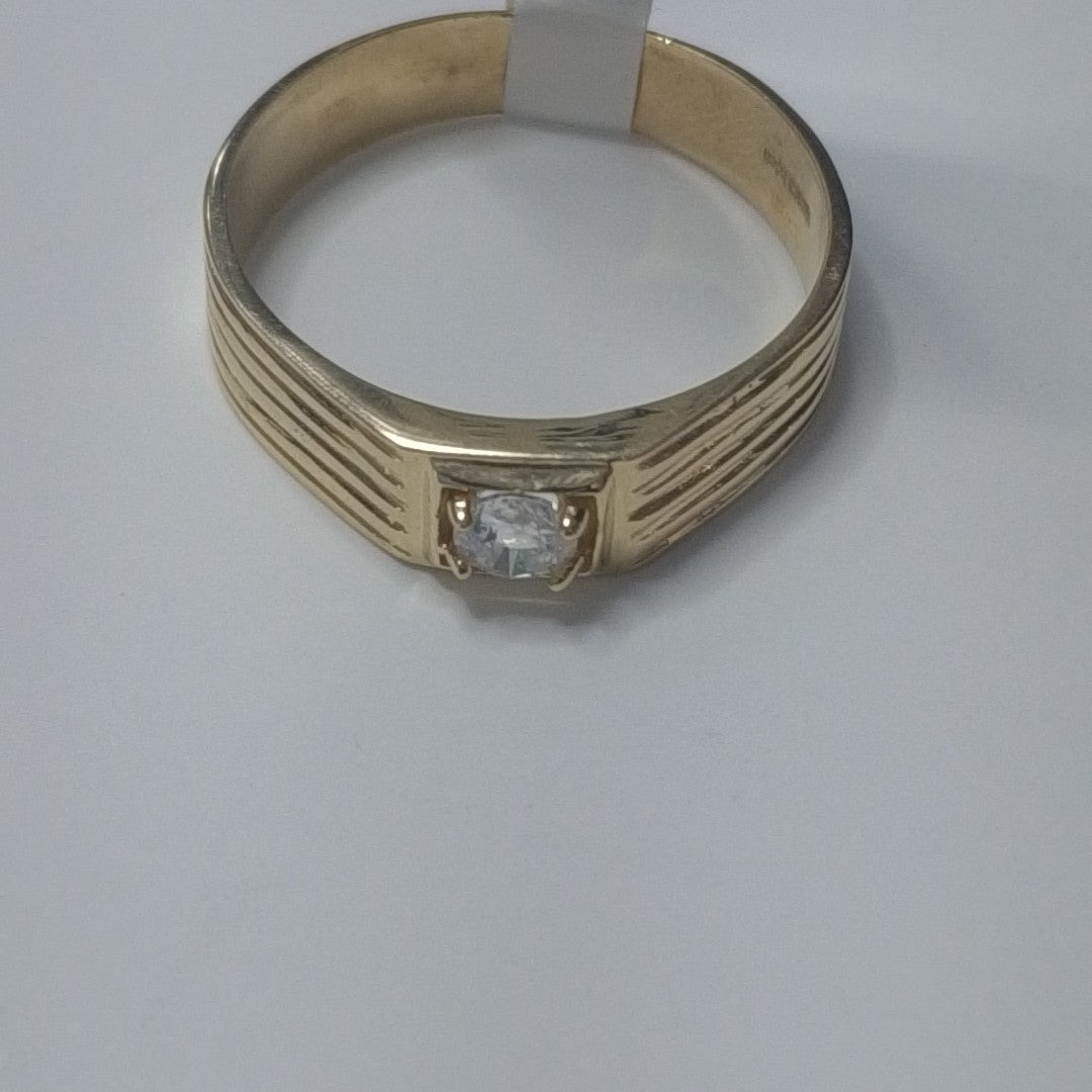 ANILLOS CON CIRCONIAS 14K TALLA 11 4 GR (NUEVO)