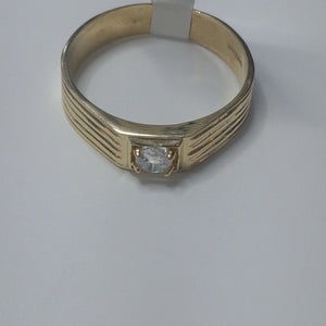 ANILLOS CON CIRCONIAS 14K TALLA 11 4 GR (NUEVO)