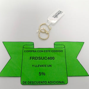 ARETES ARRACADAS TRENZADAS 14K 18 1.6 GR (NUEVO)