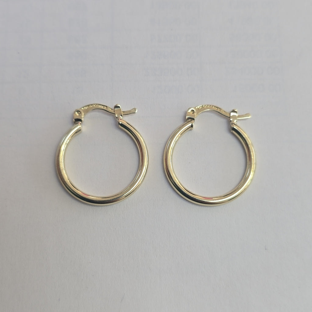 ARETES TEJIDO ARRACADAS LISAS 14K 1.2 GR (NUEVO)