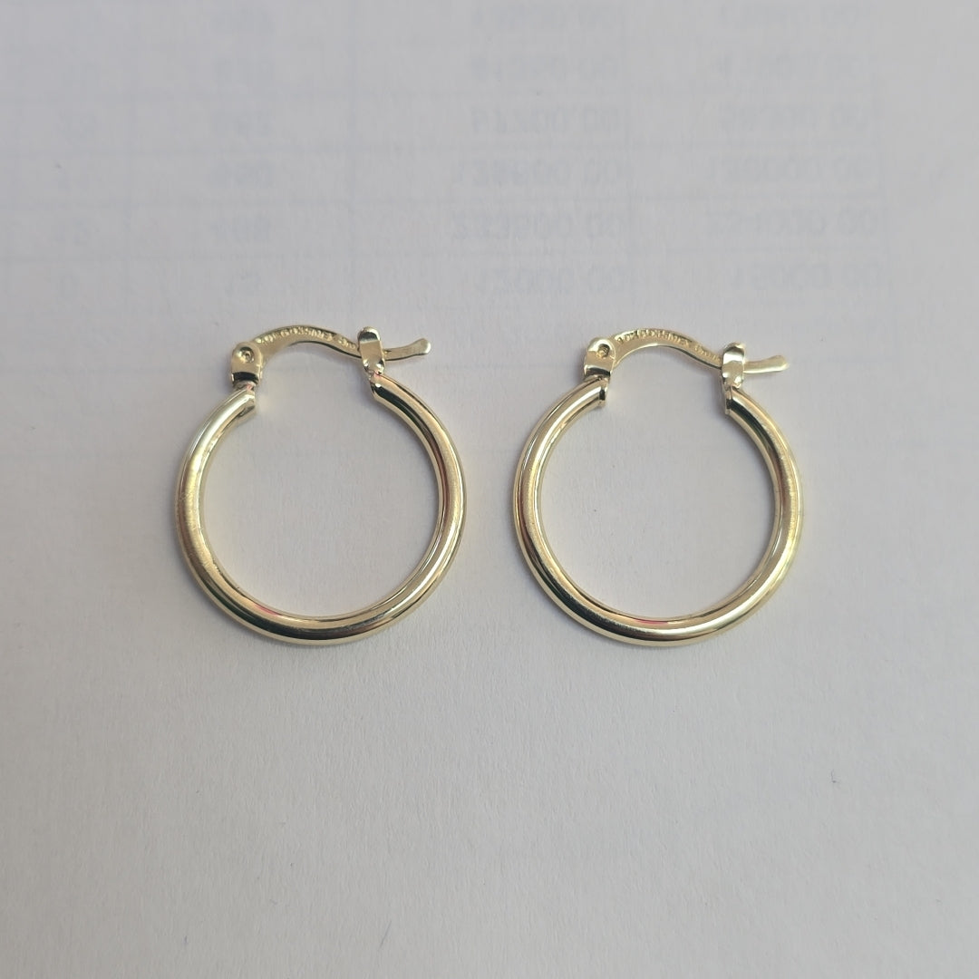ARETES TEJIDO ARRACADAS LISAS 14K 1.2 GR (NUEVO)