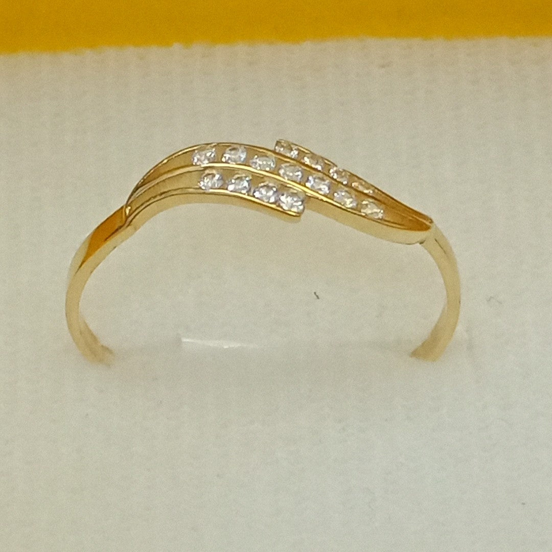 ANILLOS C CIRCONIAS 14K TALLA 9 0.9 GR (NUEVO)