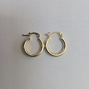 ARETES TEJIDO ARRACADAS LISAS 14K 1.6 GR (NUEVO)