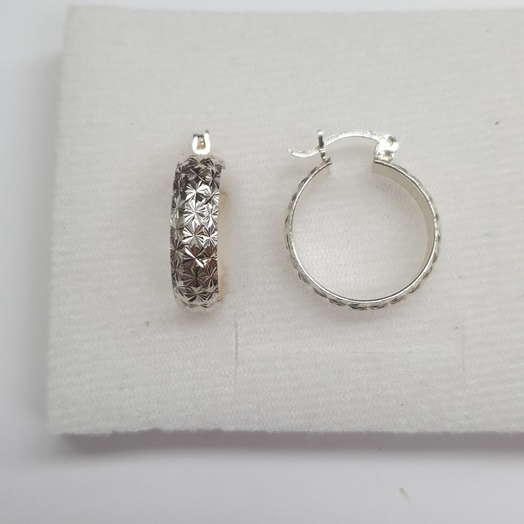 PAR ARRACADAS FACETADAS PLATA .925 3.5 GR (NUEVO)
