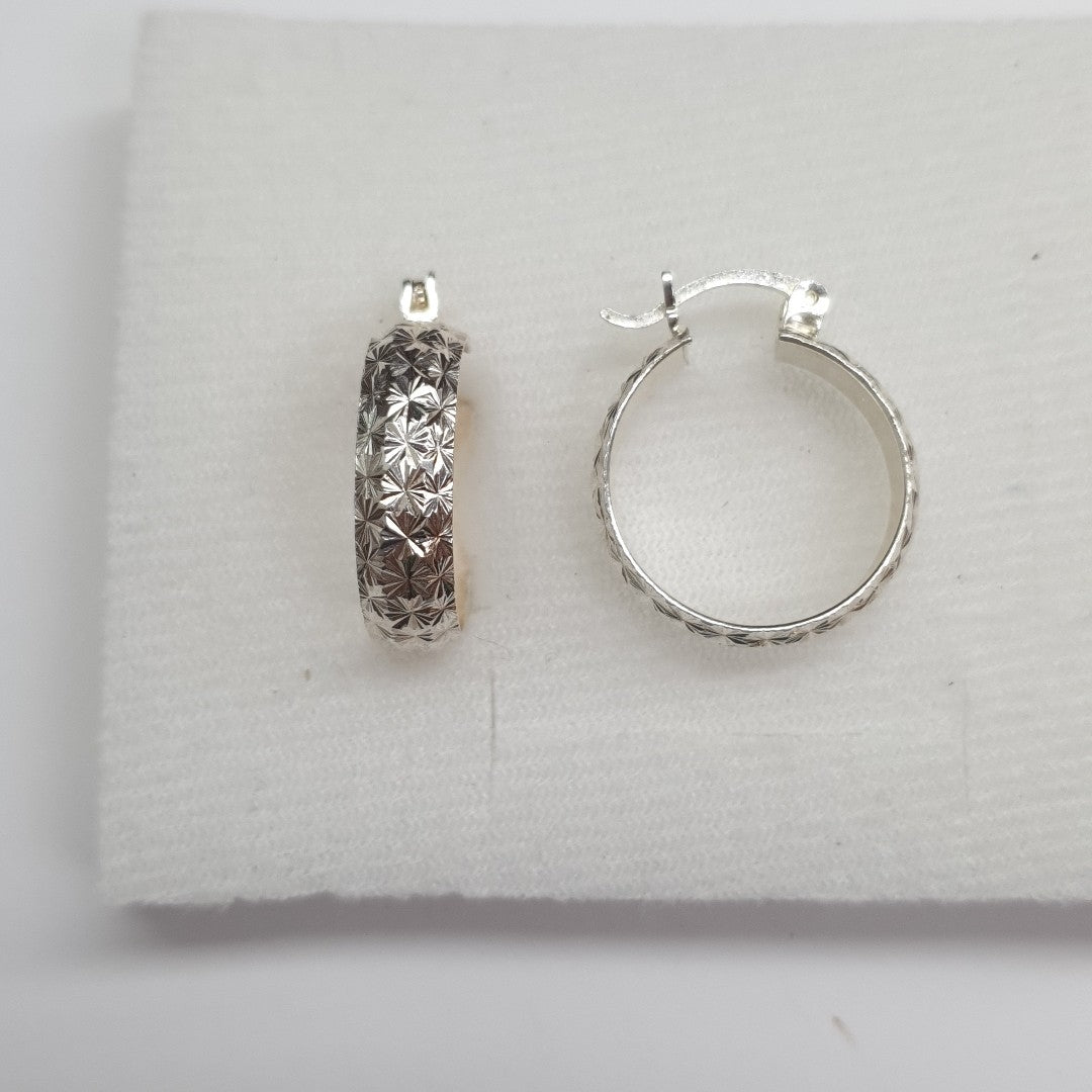 PAR ARRACADAS FACETADAS PLATA .925 3.5 GR (NUEVO)