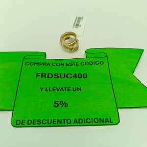 ARETES ARRACADAS C CIRCONIAS 10K 2.7 GR (NUEVO)