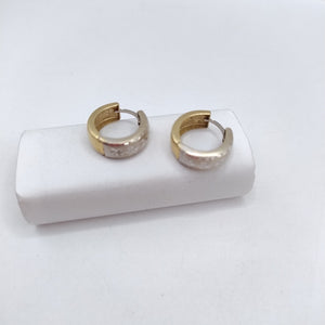 ARRACADAS PAR ORO, ORO BLANCO 14 K 3.2 GRMS (SEMINUEVO)