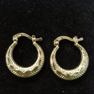 ARETES ARRACADAS HUECAS 14K 1.8 GR (NUEVO)