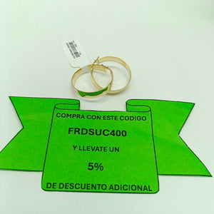 ARRACADAS ORO 10K 2.4 (NUEVO)