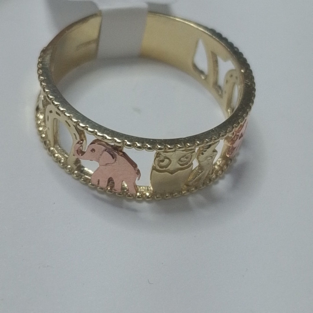 ANILLOS ARGOLLA DE LA SUERTE 10K TALLA 9 3.1 GR (NUEVO)