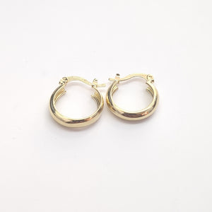 ARETES TEJIDO ARRACADAS LISAS 14K 2.2 GR (NUEVO)