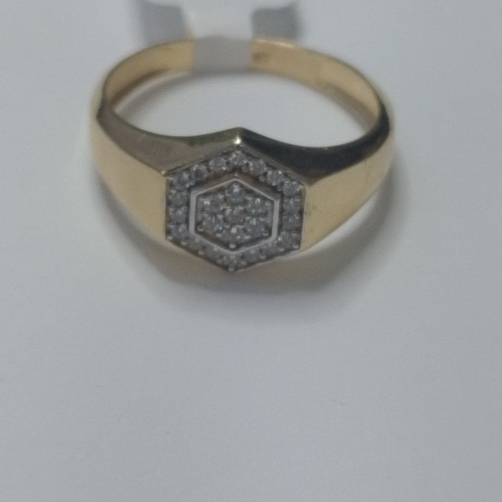ANILLO C CIRCONIAS 14K 12 TALLA 4.1 GR (NUEVO)