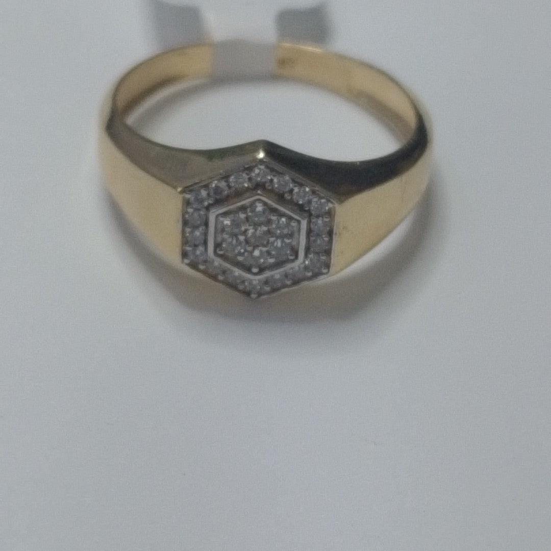 ANILLO C CIRCONIAS 14K 12 TALLA 4.1 GR (NUEVO)