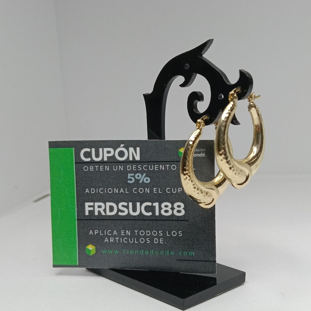 ARETES ARRACADAS ENTRELAZADAS 14K 2.6 GR (NUEVO)
